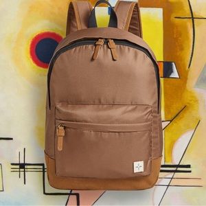 NWT Sun + Stone, tan colorblocked backpack $80 retail!